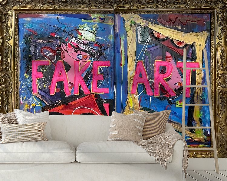 Voorbeeld van het werk in een kamer