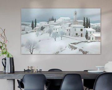 Winter landscape Tuscany by Jan Bechtum