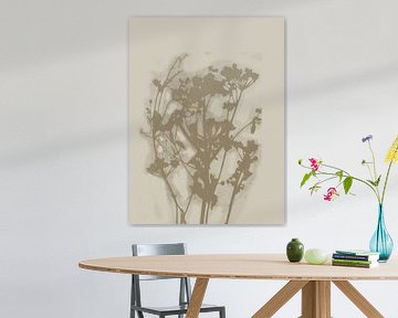 Minimalist flowers in neutral colors by Dina Dankers