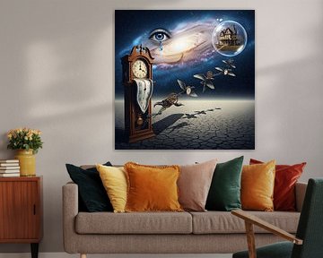 Träume jenseits der Realität - Surrealismus Kunstdruck von Aden Pink Galerry