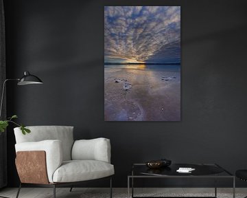 IJzige zonsondergang op het Starnbergmeer van Christina Bauer Photos