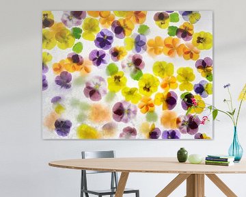 Violets mix in ice cream