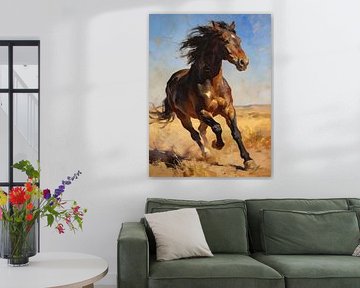 Ungezähmter Horizont - Wild Mustang von Mellow Art