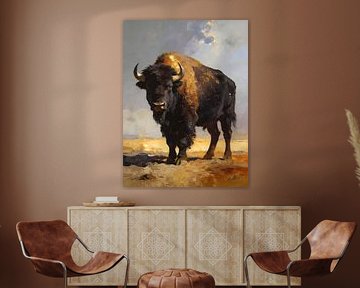Silent Ground – Amerikanischer Bison von Mellow Art