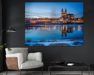 A winter evening in Magdeburg by t.ART