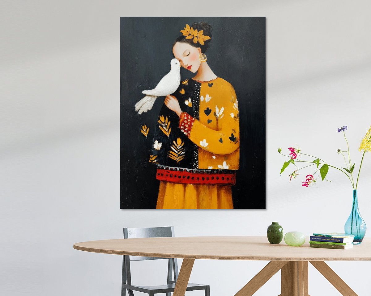 Voorbeeld van het werk in een kamer