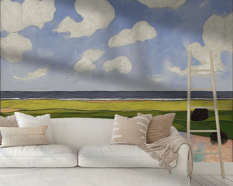 Voorbeeld van het werk in een kamer