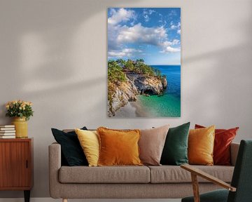 Blick vom Pointe de Saint-Hernot auf die Ile Vierge, Bretagne