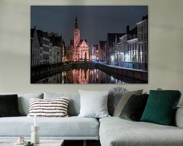 Winter Glow Bruges - Jan van Eyck square