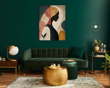 Modern portrait in earth tones by Studio Allee