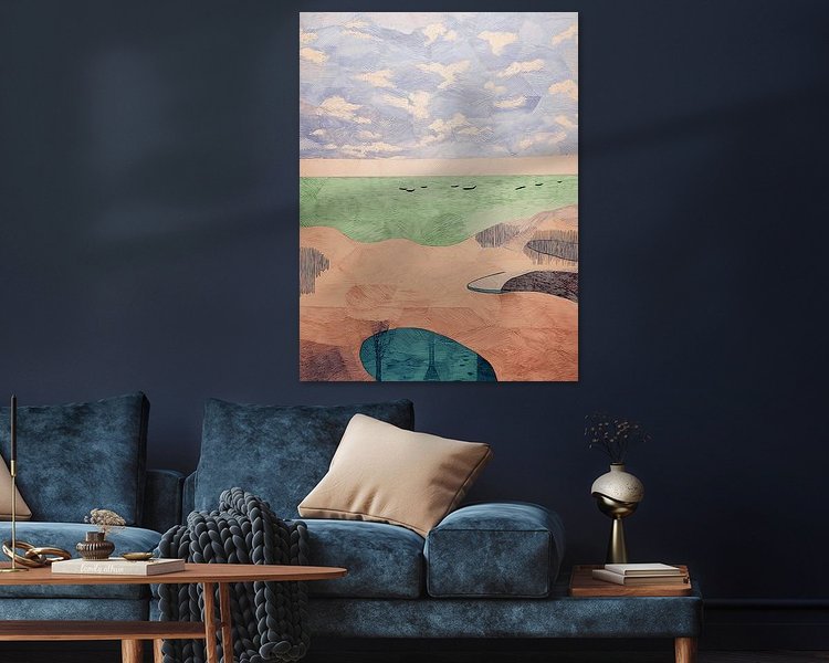Voorbeeld van het werk in een kamer