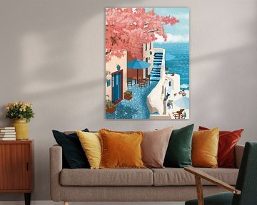 Lente-idylle in Santorini – Een Kleurrijke Ontsnapping aan de Egeïsche Zee