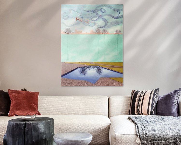 Voorbeeld van het werk in een kamer