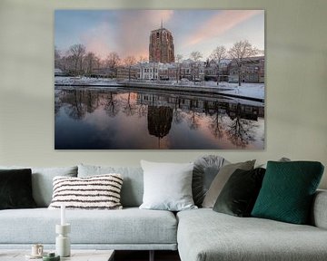 Réflexion hivernale à l'Oldehove à Leeuwarden sur Thea.Photo