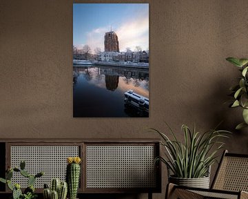 Winterliche Ruhe an der Oldehove in Leeuwarden von Thea.Photo