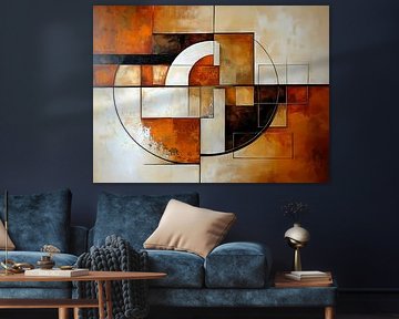 Tangerine Twist, abstracte vlakken, aarde