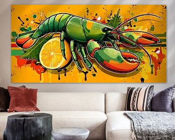 Kreeft met citroenschijfjes