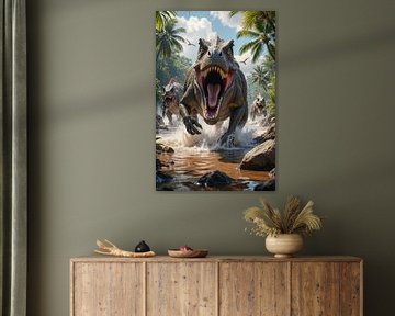 RAPTORION: Ein Tyrannosaurus Rex mit anderen Dinosauriern auf der Jagd von INFERAURUM