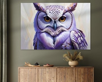 Lila Eulenkopf mit Tiefe von Art & Soul Creations