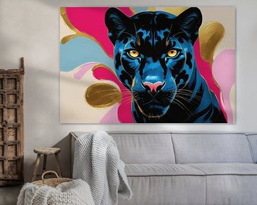Grafik Panther mit Spritzern von Art & Soul Creations