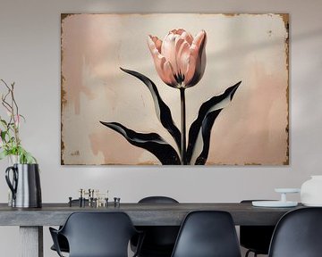 Tulpe mit dunklen Blättern von Art & Soul Creations