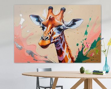 Abstract giraffe in motion by Imperial Art House