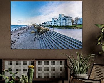 Blick auf den Strand und die Promenade von Heiligendamm