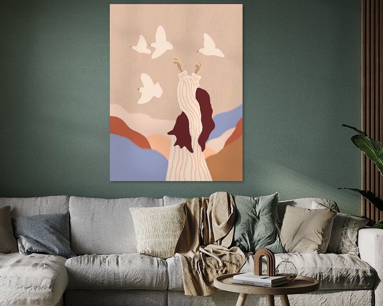 Voorbeeld van het werk in een kamer