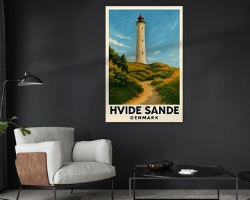 Hvide Sande - Vuurtoren tussen zand en zomergras