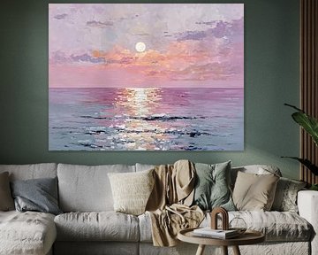 Light over lavender sea