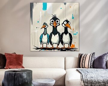 Drei schräge Vögel – Urban Art mit Charakter