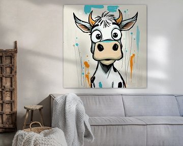 Cartoon Kuh – Freche Urban Art Illustration