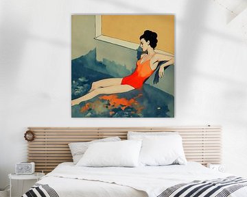 Serene Elegance in Orange