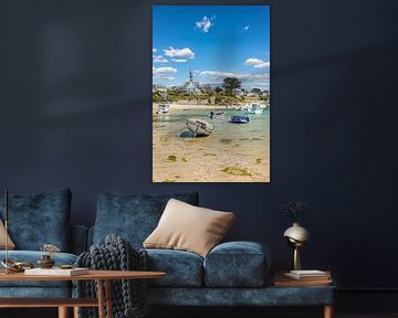 Harbour at low tide on the Ile de Batz, Brittany