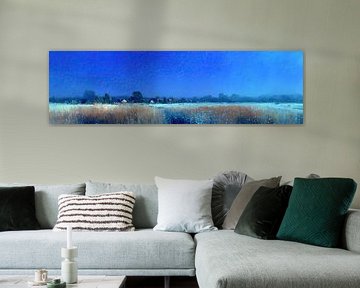 Lucht | Veld Onder Azur Gloed van Kunst Kriebels