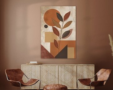 Leaf Branch | Nature Meets Geometry by ARTEO Paintings