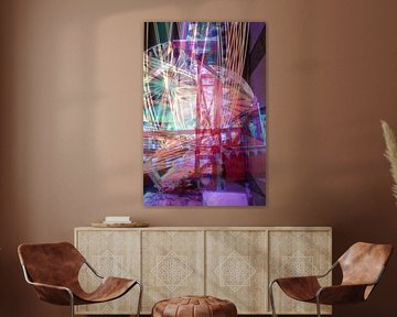 Double shot photo of a fairground ride