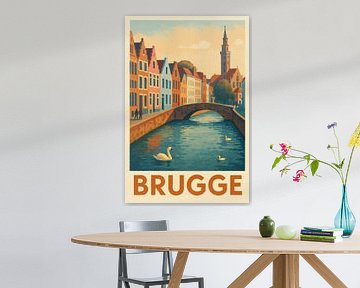 Brugge – Spiegelungen zwischen Brücke und Schwänen von Sabine Wagner