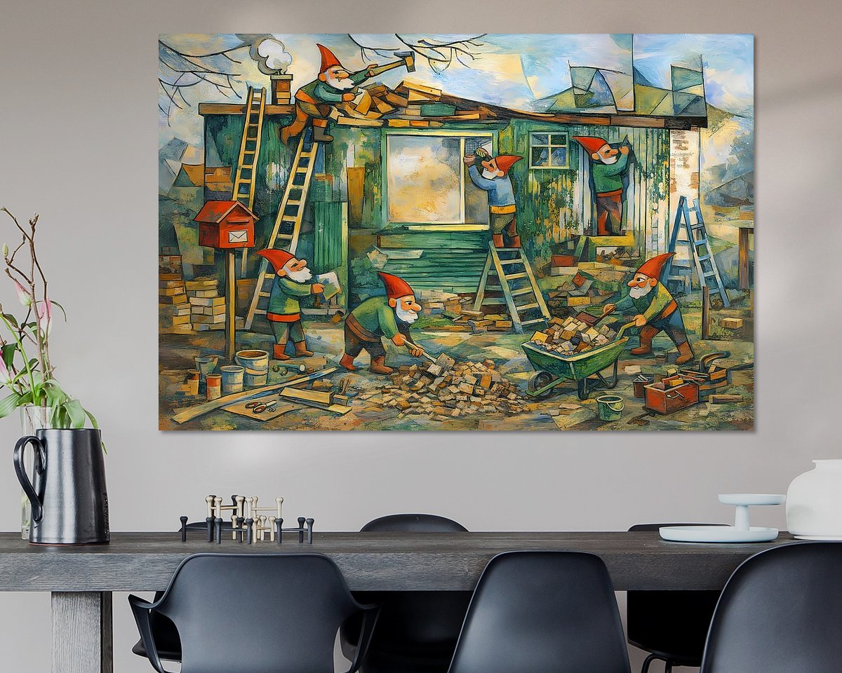 Voorbeeld van het werk in een kamer