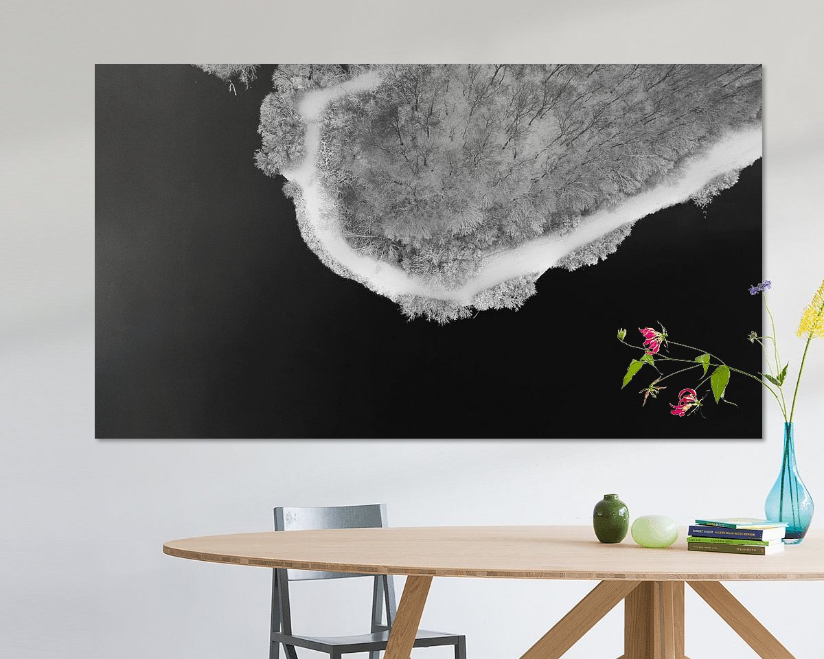 Voorbeeld van het werk in een kamer