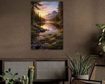 Mountain lake - a symphony of light and nature by Max Steinwald