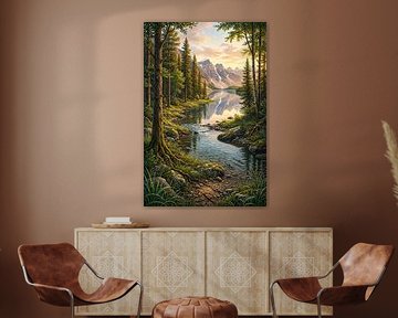 Mountain landscape at the golden hour by Max Steinwald