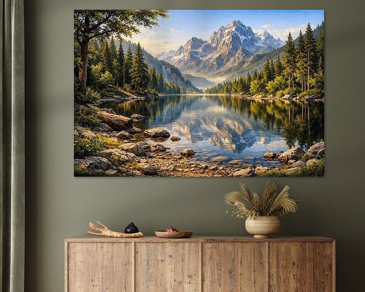 Voorbeeld van het werk in een kamer