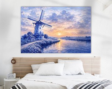 Delft Windmill on the Waterline by BS