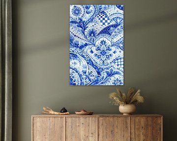 Kobaltblauer Lockenwickler, Ornaments in Motion von BS