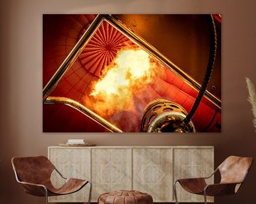 Fire and air at the heart of the balloon by Marco Leeggangers