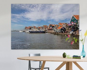 View of the promenade in Volendam, Netherlands.