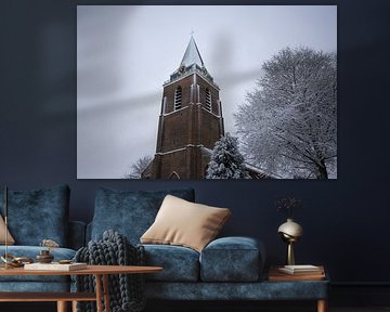 Snow-covered Peter's church