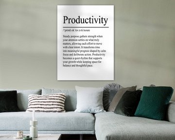 Productivity Definition – Weiß von WordsThatInspire
