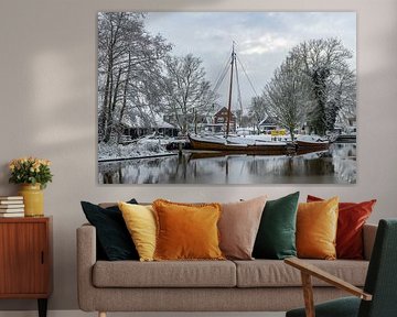 Winter rest on the Vaart by Jan Willem Oldenbeuving